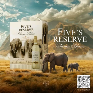 ไวน์กล่อง FIVE'S RESERVE CHENIN BLANC 3 ลิตร เหมือนได้ไวน์ 4 ขวดในกล่องเดียว