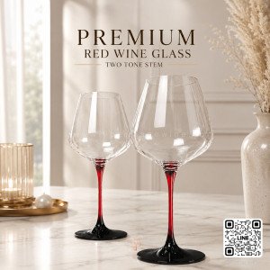 PREMIUM RED WINE GLASS TWO TONE STEM